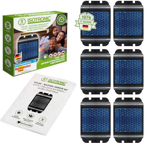 ISOTRONIC Wildschwein Stopp Waschbären Abwehr | Tiervertreiber, blaues LED-Licht gegen Wilde Tiere Rehe Wildschwein Fuchs (6)