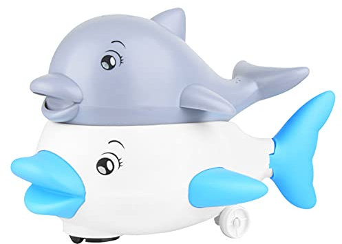 JAWSEU Baby Badespielzeug, 2 in 1 Badezimmer Spray Wasserspielzeug Automatische Induktion Wal Sprinkler mit LED Licht Musikbrunnen Spielzeug, Sprinkler Badewannen Duschspielzeug