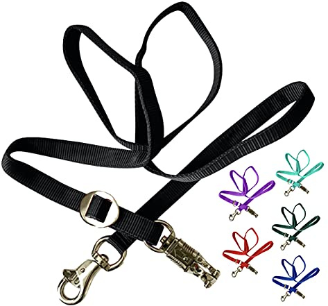 Majestic Ally Doppelt dick, 91,4 cm bis 182,9 cm Anhängerbinder für Pferdetransport, Kreuzbinder mit verstellbarer Schnalle, Panikverschluss und Bull-Snap, 2,5 cm breit, 91,4 cm bis 182,9 cm lang