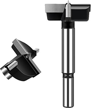 ASNOMY 40mm Forstner Drill Bit, Carbide Tipped Forstner Bit for Hard Wood, Wood Drilling Hole Saw Set Woodworking Hinge Cutter Tool Kits for Plastic Plywood