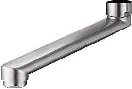 HomeLava Bocca lunga 22,5 cm, Bocca girevole adatta per rubinetteria a parete, Acciaio inossidabile