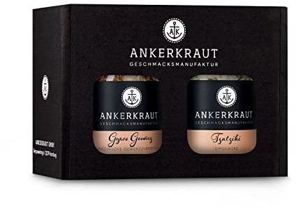 Ankerkraut Box Sirtaki-Abend, mit Gyros Gewürz und Tzatziki Gewürz, im Korkenglas