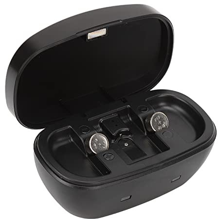 Focket Accessori per Apparecchi Acustici, USB Portatile Caricabatterie per Apparecchi Acustici Ciclo di Lunga Durata Batteria a Bottone A13 Batterie per Apparecchi Acustici