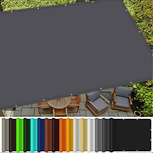 Sun Sonnensegel Wasserdicht 1.7 x 3.8 m UV-beständig Balkonsegel inkl Befestigungsseile für Balkon Terrasse Garten Outdoor, Dunkelgrau