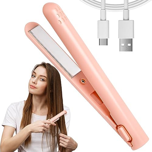 Mini Lockenstab für Kurze Haare Tragbarer Reise Lockenstab, Keramik-Mini-Lockenwickler, Multifunktionaler Usb-Lockenstab, Effiziente Glättleistung