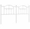 vidaXL White Steel Headboard for 180 cm Bed - Classic Design with Excellent Back Support and Sturdy Construction