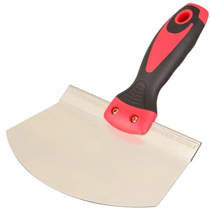 BRIOTA Bucket Trowel, Stainless Steel Bucket Scoop, 6.5 Inch Curved Contoured Blade Plastering Trowel for Drywall, Plaster, Paint, Mortar, Decorating and Filling