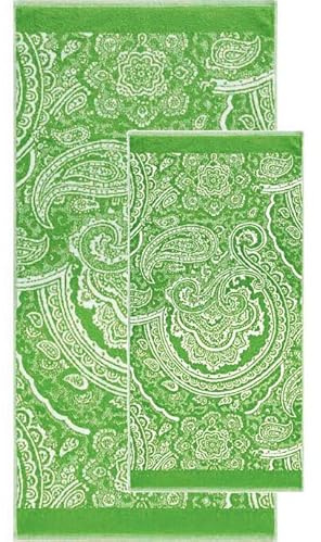 Bassetti Granfoulard Set Asciugamani Viso e Bidet in Cotone Jacquard, Spugna da 550 g/m², Asciugamano 50x100cm Ospite 40x60 cm Mergellina V1