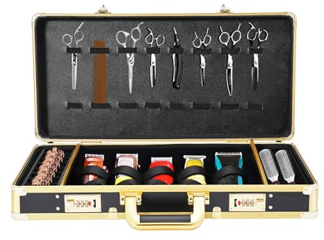 Hairdressing Tool Storage Box, Portable Barber Stylist Travel Bag Barber Beauty Salon Tool Kits Storage Travel Carry Case, Hairdressing Toolbox Tool Storage Password Case