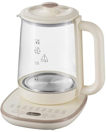 Bollitore elettrico per il tè, Bollitore elettrico da 1,8 L con controllo della temperatura, Macchina per il tè elettrica, Spegnimento automatico e Protezione contro l'ebollizione, Appuntamento 24
