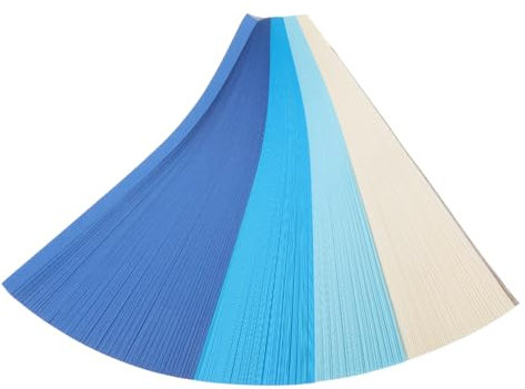 HAWILLOSCH 1080stücke Origami Papierstreifen Farbverlauf Blau Bastelset Für Papiersterne Dekoration Schulprojekte Und Kreative Kunsthandwerke Leicht Zu Falten Schneiden