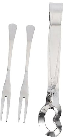 PHENOFICE Set Di Pinze Per Lumache in Acciaio Inox Utensili Da Cucina Pinze Mare Clip Per Alimenti Design Ergonomico
