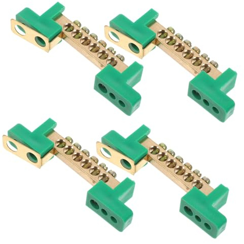 SHINEOFI 4 Pezzi Bus Bar Morsettiera Resistente Temperature per Impianti Elettrici Residenziali e Commerciali