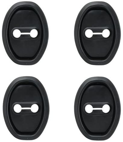 JPYDFI 4 Pcs Car Door Lock Protective for VW T5 T6 T6.1 California Multivan Transporter T7 Multivan, Vehicle Doors Locks Guard Stopper Set Door Lock Covers Lock Accessories,Black