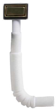 Dewireaey Manguera de Desagüe de Rebosadero del Fregadero - Recambio De Tubería De Desagüe Con Entrada Cuadrada, Extensible Flexible Para Cocina Y Baño