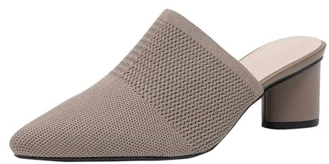 Skor dam färg tåparti ihålig rygg spets tår djup mun tyg casual höga klackar höga skor damer snören, kaki, 35 EU