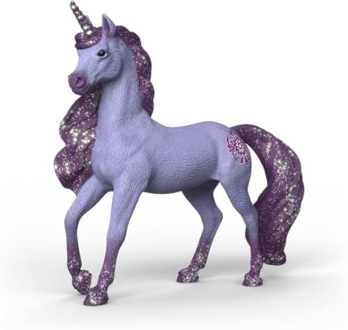 schleich BAYALA | Enhörningshingst Orkidé 70893 | Detaljerad enhörningsfigur med mandala | Present för flickor och pojkar | Magiska samlarfigurer | Leksaksfigur från 5 år | 4 x 14 x 13 cm | Enhörningsfigur, fantasileksak för flickor 5+, magisk samlarobjekt, skärmfri fantasifull låtsaslek, fe djurfigur