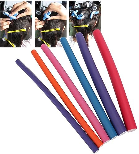 OPPWONG Rullo Bigodino per Capelli, Rulli Colorati Morbidi per Styling Fai Te, Strumento Bigodini Usa e Getta 36 Pezzi, Rulli per Capelli con Effetto Isolante Permanente Senza Danni, Ideale per