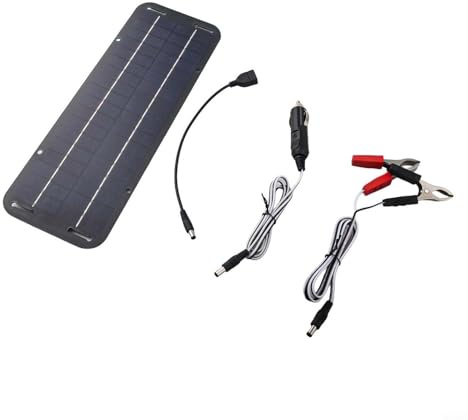 Panel solar de 30 W, kit de mantenimiento de 12 V para coche, caravana, barco, goteo portátil con módulo de silicona policristalina, poderes exteriores resistentes a la intemperie
