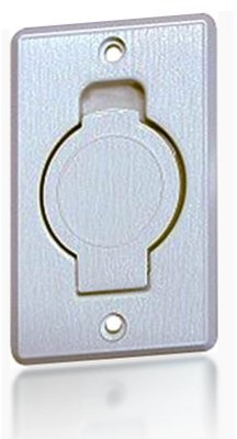 France Aspiration - Prise Murale Clapet Rond Classique - Couleur : Gris Clair