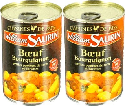 Boeuf bordeaux français - boeuf bourguignon - william saurin-2 boîte - 800 gr