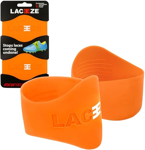 LACEEZE – As Seen on Dragons' Den – Ribbed Technology – Secure Laces, Prevents Unraveling, Fits Shoe Size UK 6.5+, Ideal for Sports Shoes, Football, Rugby, Hockey