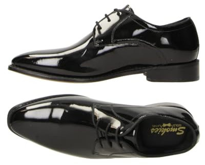 Smokies Herren Hochzeitsschuh Roberto Leder Echtleder und Rahmengenäht, (Roberto schwarz EU 43)