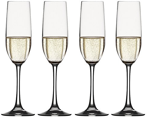 Spiegelau & Nachtmann, 4-teiliges Champagnerflöten-Set, Kristallglas, 258 ml, Vino Grande, 4510275