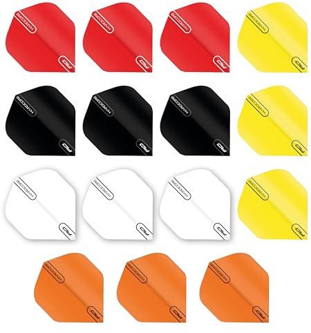 RED DRAGON Hardcore Selection Pack Extra Dicke Standard Dart Flights, Checkout Card
