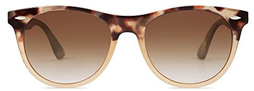 SOJOS Classic Polarized Sunglasses for Women Men Small UV400 Lenses SJ2076 with Brown Tortoise/Brown