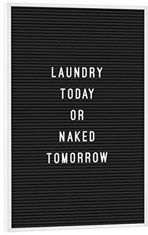 artboxONE Poster mit weißem Rahmen 30x20 cm Typografie Letterboard Laundry Today - Bild Letter Buchstaben Haushalt