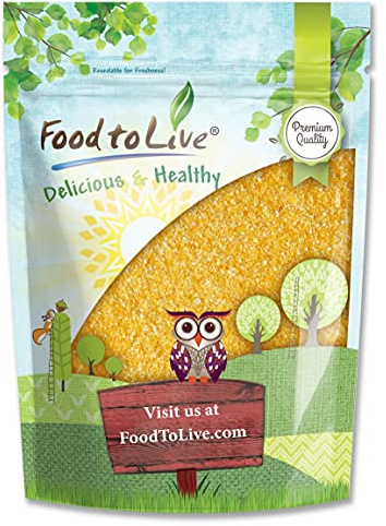 Food to Live Yellow Polenta, 6 Pounds - Finely Ground Cornmeal. Product of Italy. Easy to Cook. Creamy, Smooth Texture. Rich in Antioxidants. Great as a Side Dish, and for Hot Cereal, Porridge