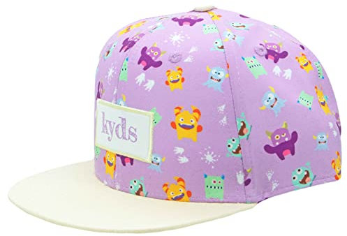 kyds Kinder Snapback Cap für Jungs und Mädchen ab 2 Jahren, aus 50% Baumwolle und 50% recyceltes Polyester, Coole Mütze und Cap im Monster Design für Kinder und Kleinkinder mit der Größe 50-55cm