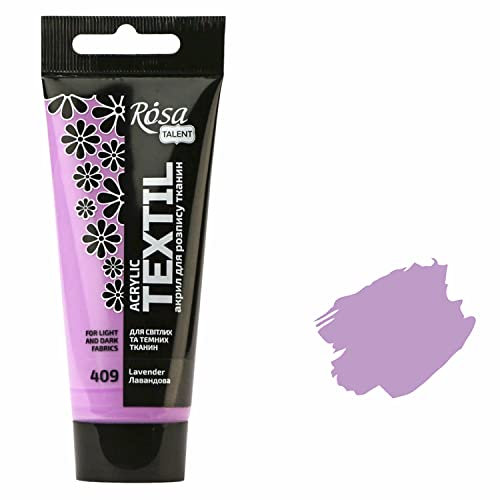 7 Artists Textilfarbe Acrylfarbe Waschmaschinenfest Lavendel 60 ml – Stoffmalfarben Waschfest für Stofftaschen zum Bemalen, T-Shirt, Leder, Jeans | Fabric Paint für Kleidung, Schuhe