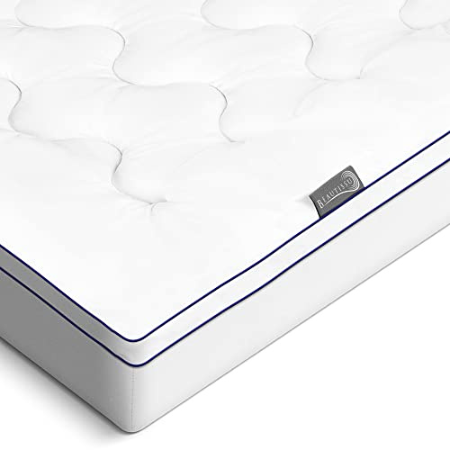 Beautissu Matratzentopper mit integriertem Spannbezug Boxspringbett Höhe | 140x200cm Matratzen Topper Matratzenauflage 3 dick rutschfest Matratzenschoner 140x200 MT Base