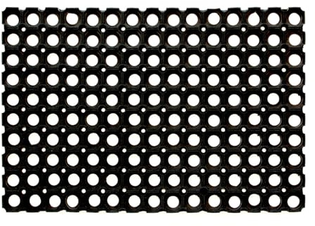 OLIVO.shop | ROBUST zerbino gomma esterno, tappeto antiscivolo, zerbino drenante per esterno in gomma forata, tappeto per esterno antiscivolo a griglia (50x100 cm)