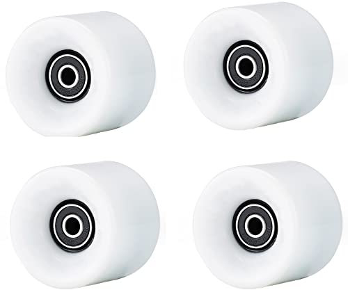 TGHY 60 mm Longboard Wheels Leuchtende Skate Rollen mit Kugellager Quad Skateboard Rollen Rollschuhe Rollschuhe Rollschuhe Set mit 4 Stück 95A Weiß