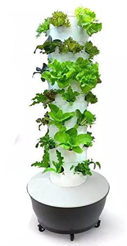 CANIAN 6 Floor 36 Pods Garden Hydroponic Growing System, Hydroponics Tower, Aeroponics Grow Kit with Hydrating Pump, Adapter, Aquaponics Planting System, for Herbs, Fruits and Vegetables