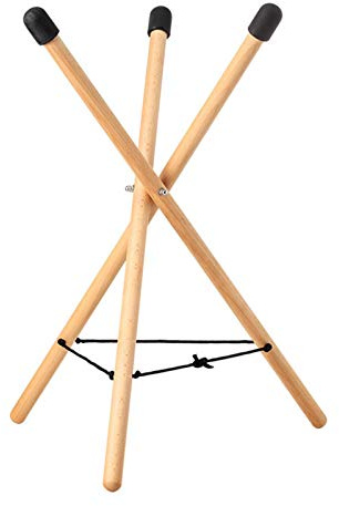 Snare Stand - Handpan Stand | Holz Snare Drum Ständer mit Stativkonstruktion | Hit Percussion Support für Snare Drums Stahl Zunge Trommel