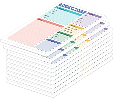 PRICARO Telefonnotizblock, A5, Memo, 10 Stück