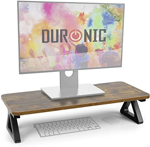 Duronic DM06-1 AO Support pour Moniteur en MDF 62 x 30 cm Rehausseur d’écran d’Ordinateur Portable LCD LED TV Permet de rehausser de 15 cm Espace de Travail Ergonomique avec Rangement