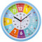 HOSPAOP Reloj de Pared Silencioso para Niños, Reloj Educativo para Habitación Infantil sin Tic TAC, Colorido para Niños y Niñas, Dormitorio, Sala de Estar, Cocina, Escuela - 25 cm