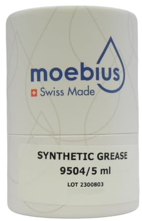 Moebius Syntetiska oljor och oljor för urmakeri och precisionsmekanik, Swiss Made för klockor, pendlar, klockmätare, kronografer (9504 blå)/5 ml