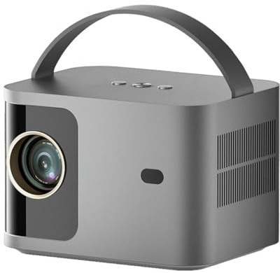 VVHUDA Projector Home Bedroom Wall Projection Smart Home Theater Projection Projector Outdoor Portable Micro (D As shown) small gift