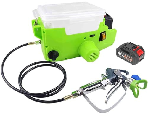 Spruzzatore Di Vernice Airless Portatile A Zaino, Pistola A Spruzzo Per Pareti Senza Fili Ad Alta Pressione Da 15 Mpa, Spruzzatore Di Vernice Per Pareti Da 1,1 L/Min, 6 Velocità Di Marcia,1battery