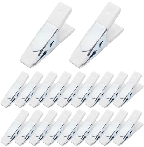 GDFYMI 2 Inch Spring Clamps, Heavy Duty Metal Strong Clips Clamps (20pcs, White)