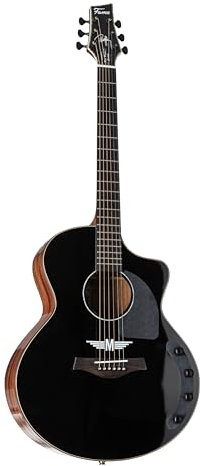 Elektroakustische Westerngitarre Grand Auditorium, Black Pearl Finish, massive Fichtendecke, Mahagoni-Korpus, Fame Tonabnehmer, Cutaway, 20 Bünde, inkl. Gigbag, Peter Maffay Signature Edition