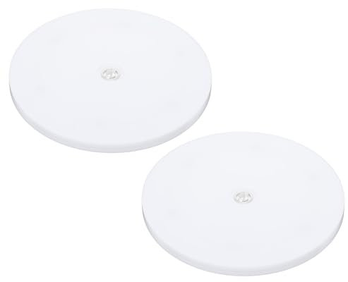 PATIKIL 7 Pesante Rotante Girevole Supporto con Acciaio Sfere Cuscinetti 2pz 360° Rotazione Giradischi Lazy Susan Base per Grande Schermo TV Computer Monitor Bianco