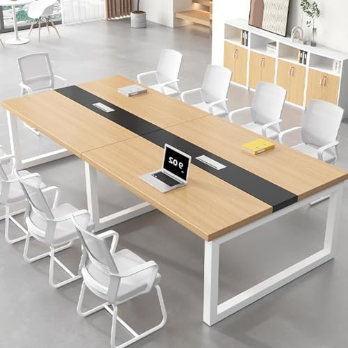 HOLGVE Besprechungstisch, Kleiner Konferenztisch Aus Holz, Rechteckiger Seminar-Schulungstisch, for 4 Personen, for Kleine Räume Im Home-Office(62.9x39.3in/160x100cm)