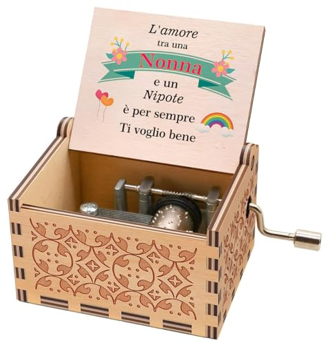 Luteney Carillon Regalo per Nonna Compleanno,Regalo Nonna Natale,You Are My Sunshine Legno Carillon Nonna Idee Regalo